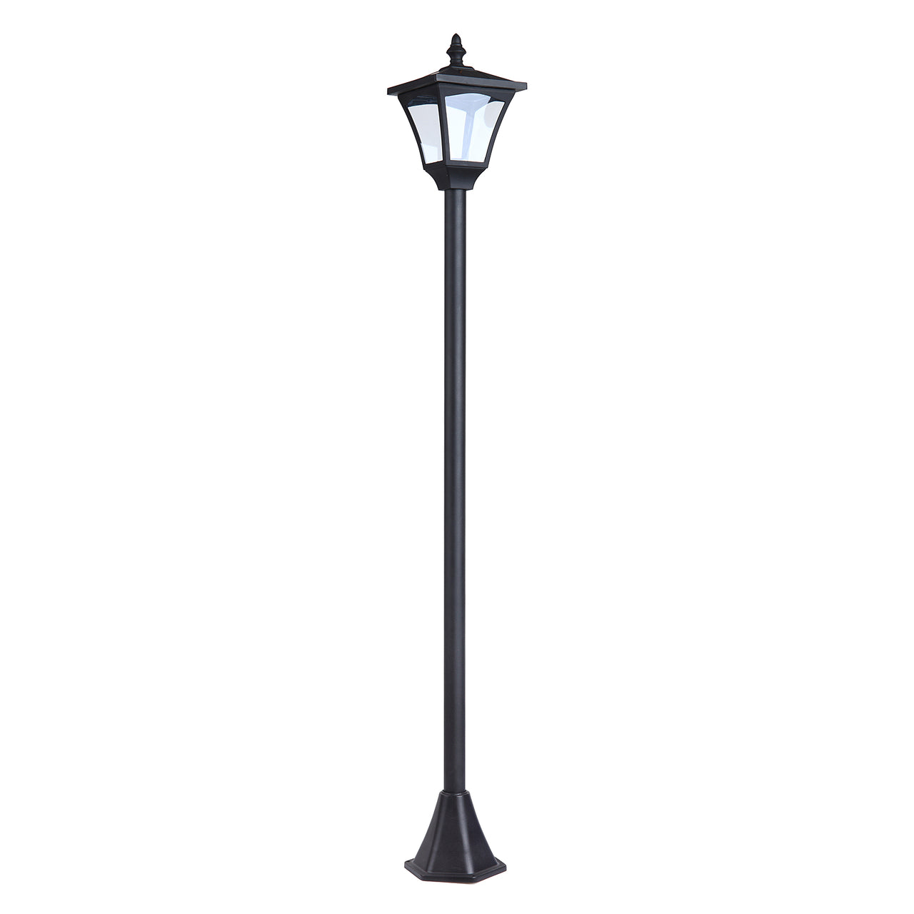 Zwarte Solar Tuinlantaarn 120 cm – 10 Lumen LED