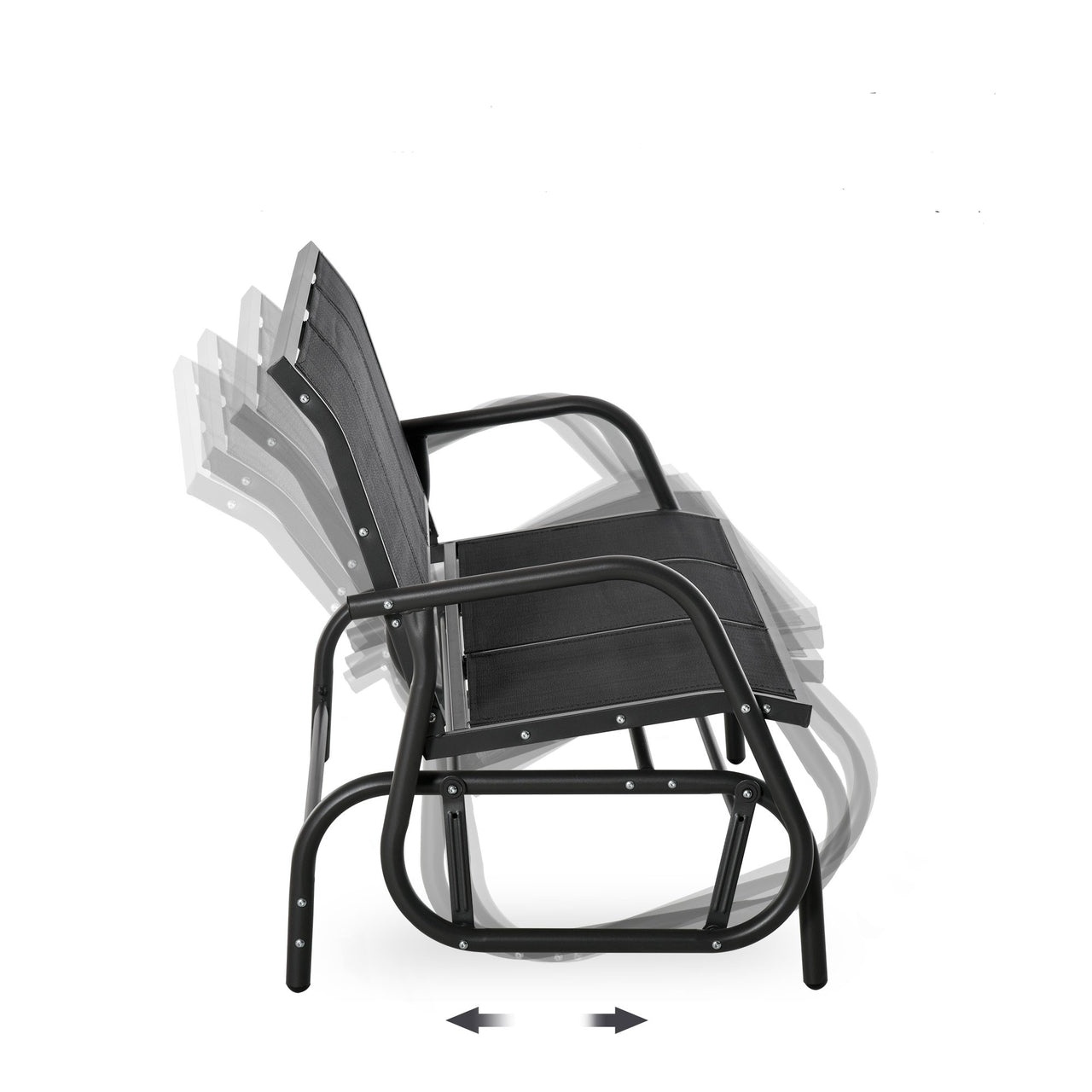 3-Zits Schommelbank Zwart – Comfortabel