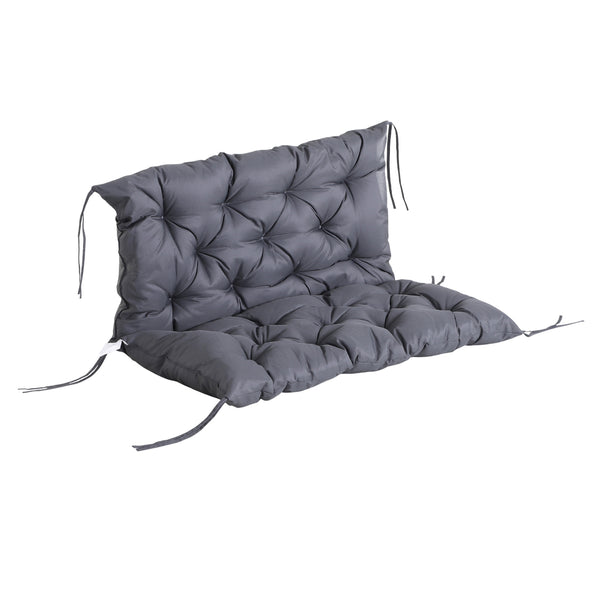Grijs 3-zits tuinkussen 100x98x8 cm – comfortabel en stevig voor tuinbanken