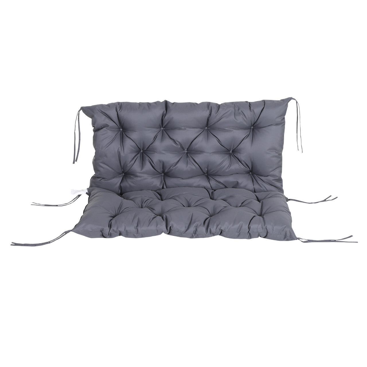 Grijs 3-zits tuinkussen 100x98x8 cm – comfortabel en stevig voor tuinbanken