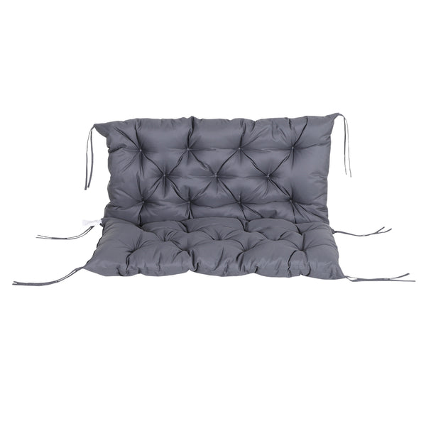 Grijs 3-zits tuinkussen 100x98x8 cm – comfortabel en stevig voor tuinbanken