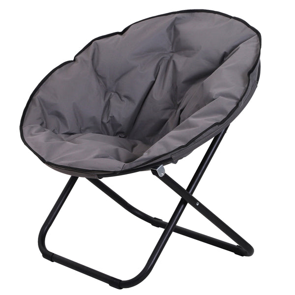 Comfortabele opvouwbare campingstoel in grijs