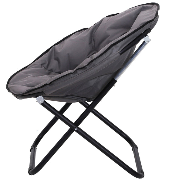 Comfortabele opvouwbare campingstoel in grijs