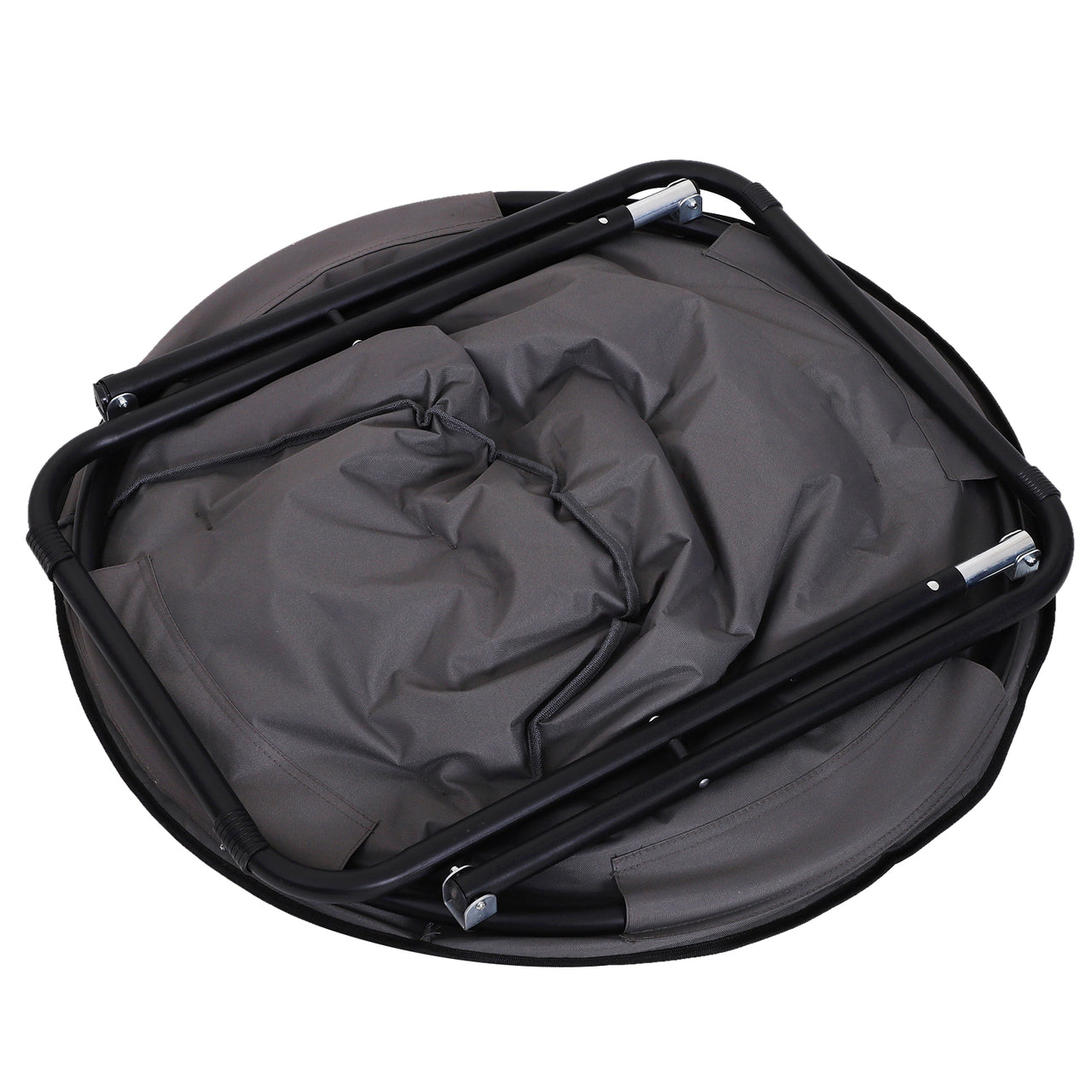 Comfortabele opvouwbare campingstoel in grijs