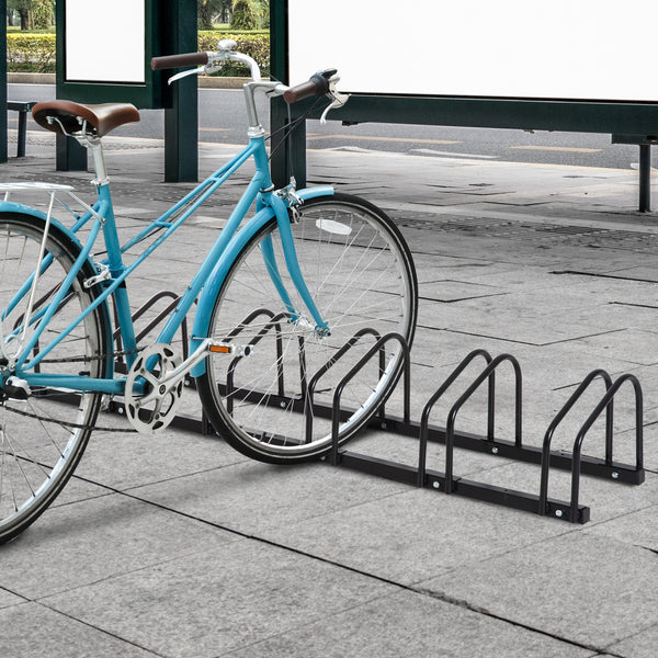 Zwart fietsenrek voor 6 fietsen – Muurmontage mogelijk 160 cm