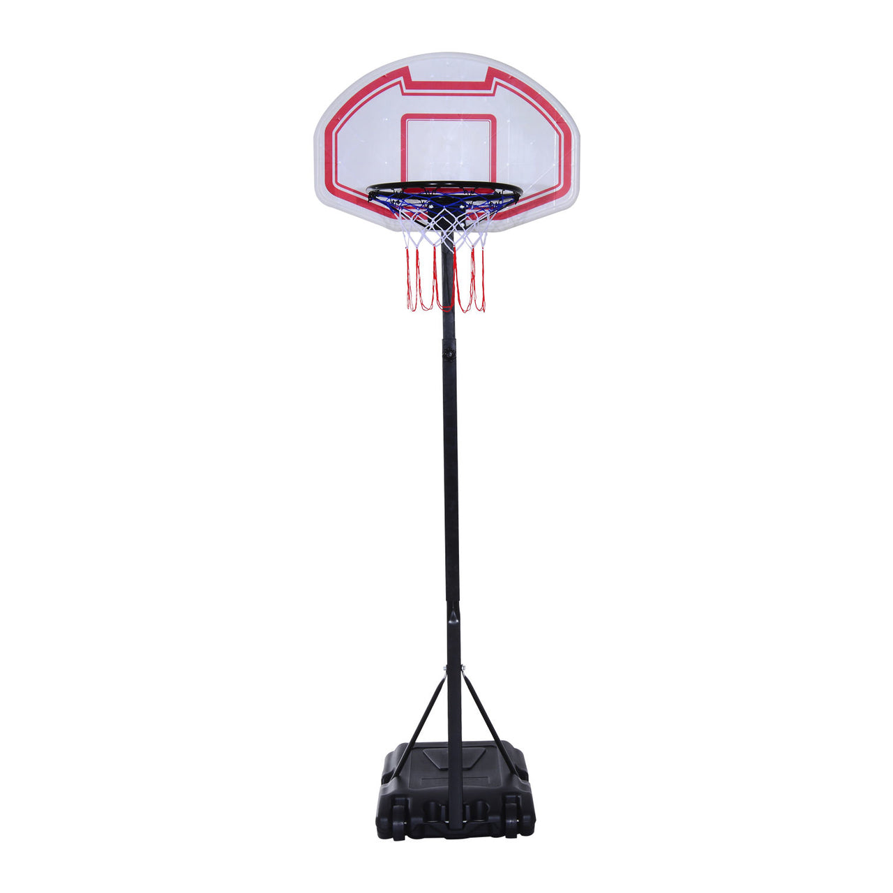 Verstelbare basketbalstandaard met basket verrijdbaar – 150 tot 210 cm