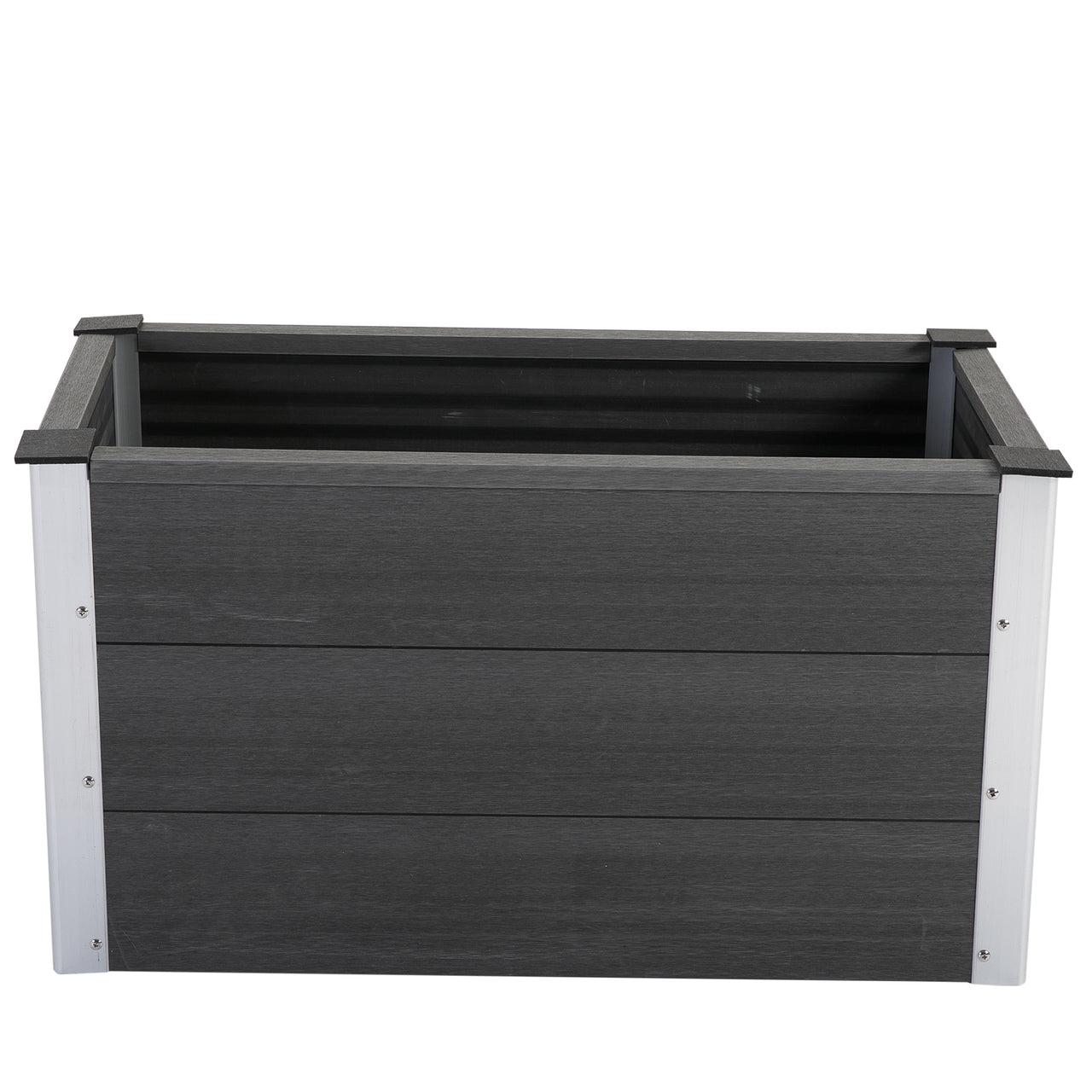 Moderne aluminium plantenbak 100x50x50 cm in grijs