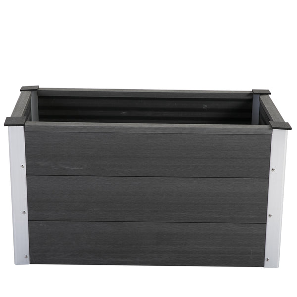 Moderne aluminium plantenbak 100x50x50 cm in grijs