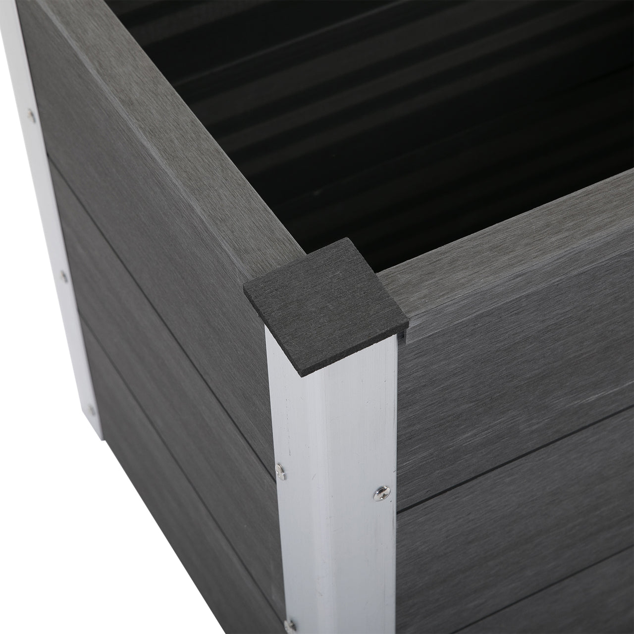 Moderne aluminium plantenbak 100x50x50 cm in grijs