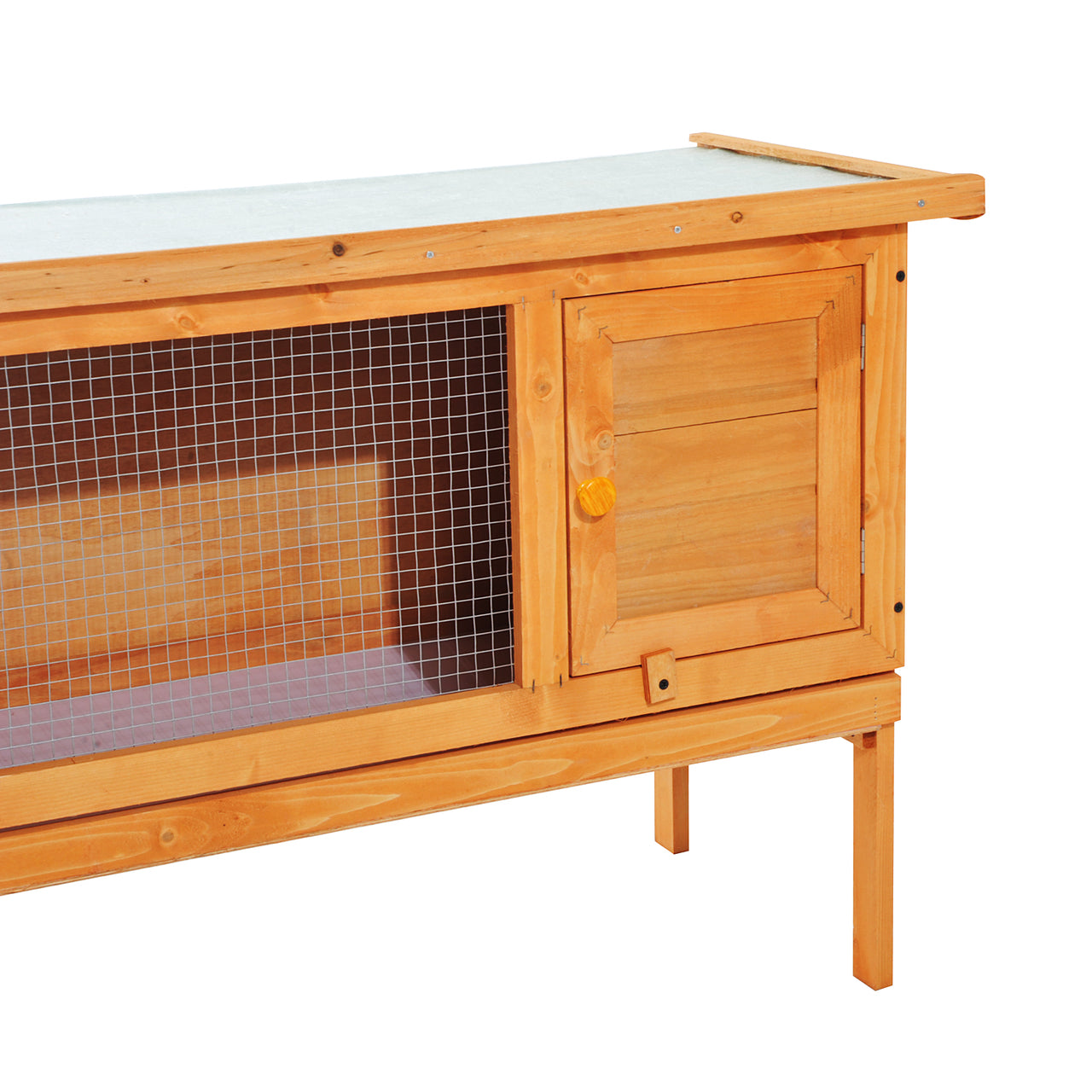 Houten konijnenhok voor buiten 90 x 45 x 65 cm duurzaam en veilig