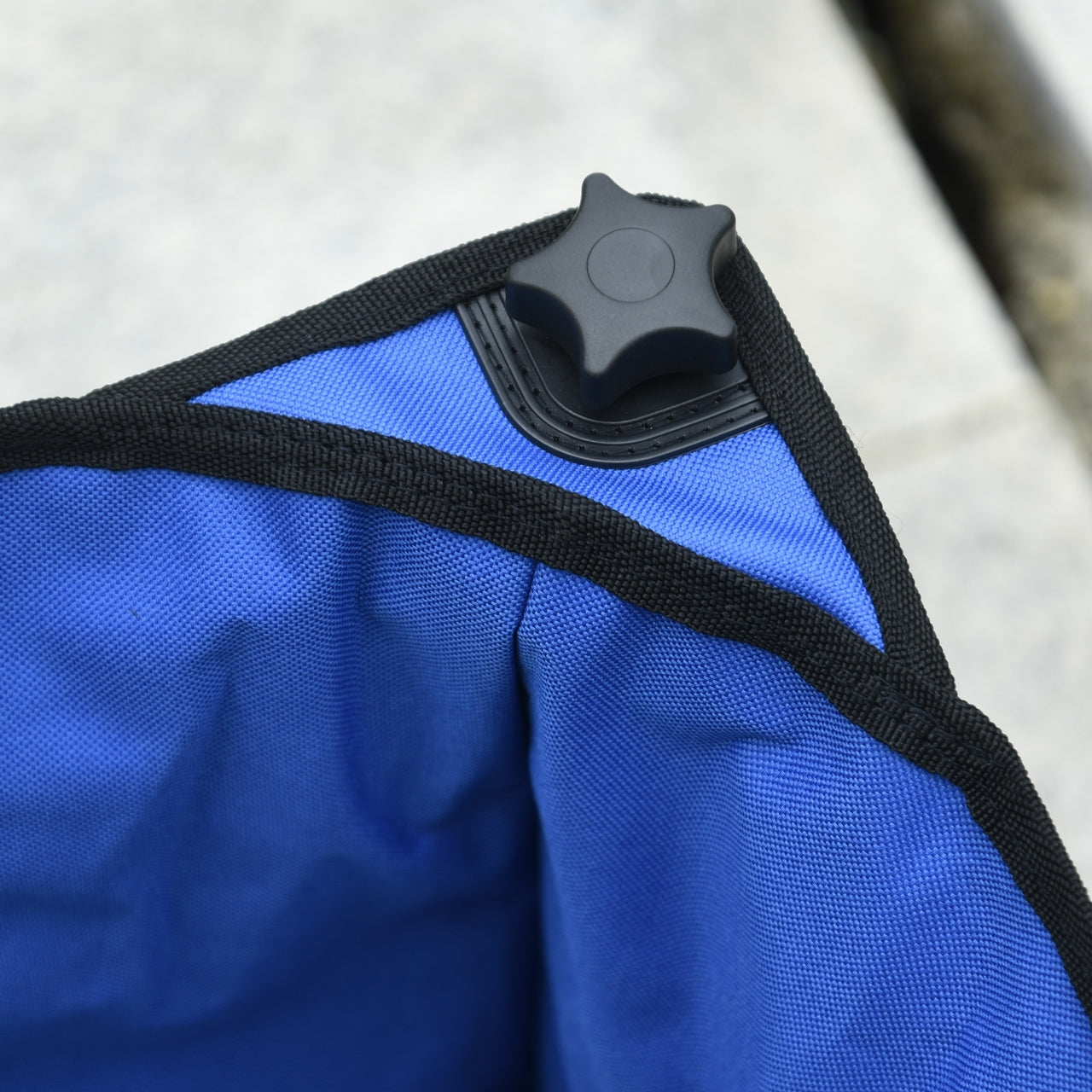 Blauwe opvouwbare bolderkar met 80 kg draagkracht