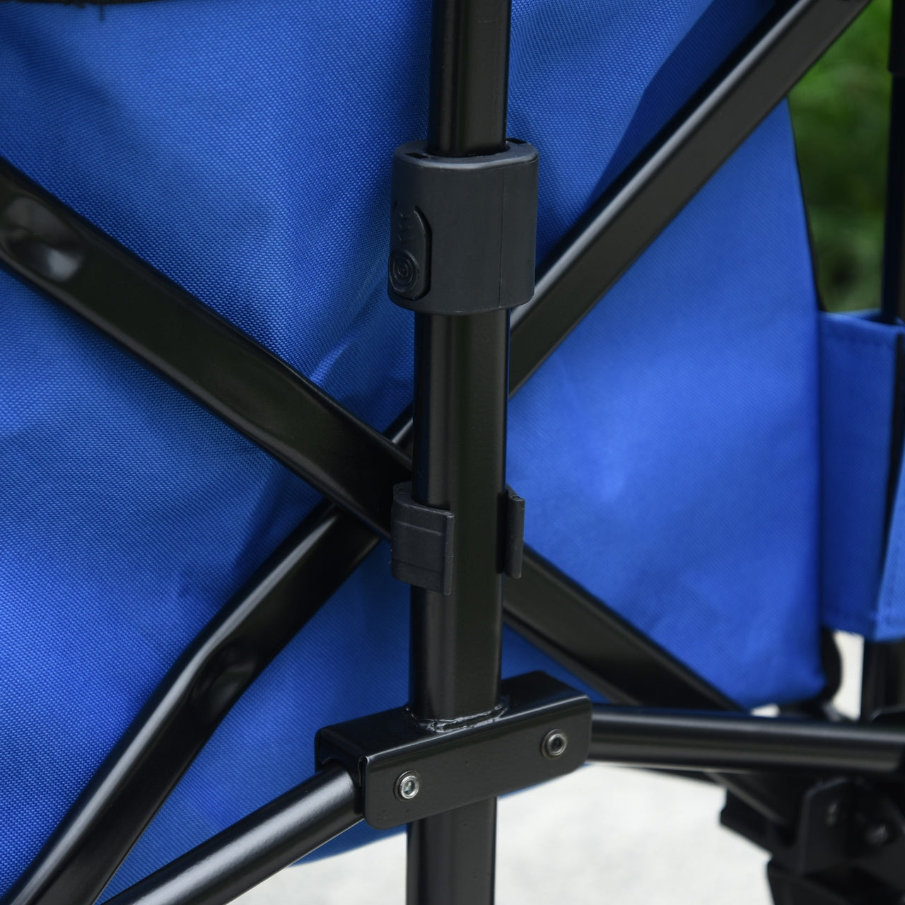 Blauwe opvouwbare bolderkar met 80 kg draagkracht