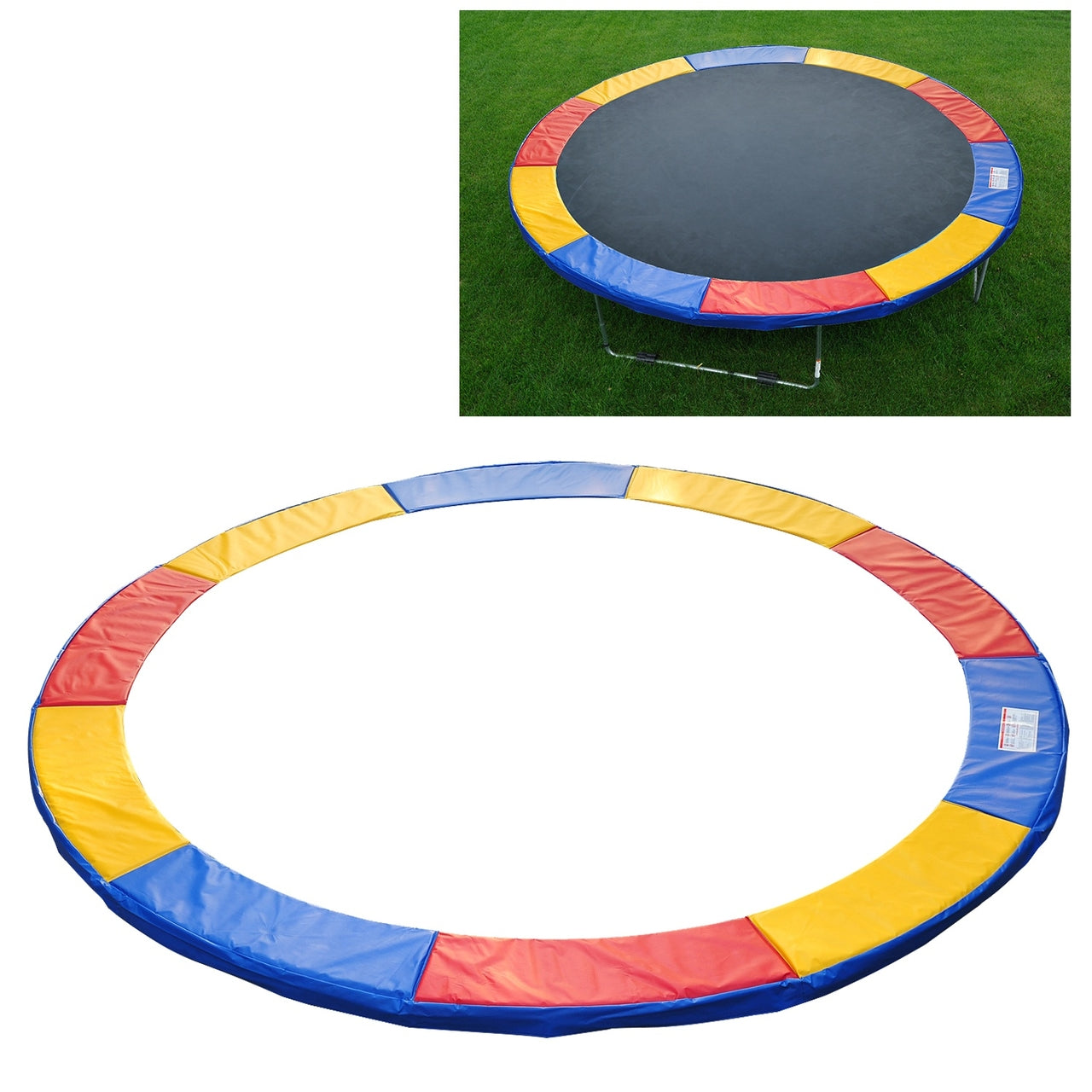 Kleurige PVC trampoline rand Ø305 cm met 15 mm vulling