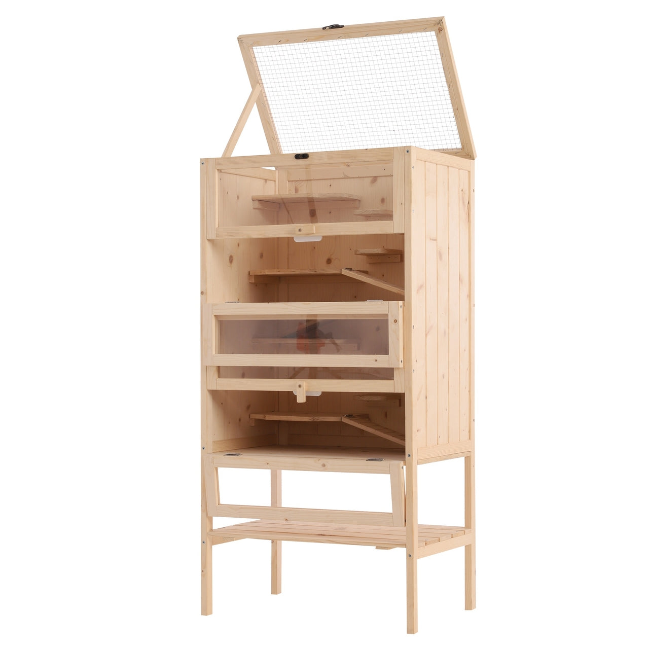 Ruime houten hamsterkooi 60 x 40 x 120 cm – Perfect voor jouw hamster