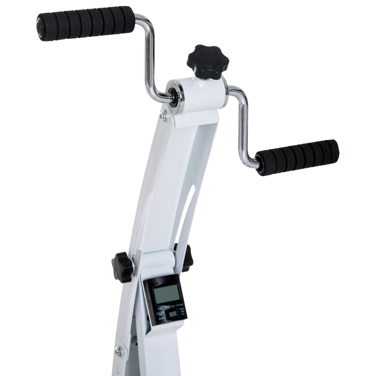 Veilige witte hometrainer voor senioren – Compact ontwerp 41x50x96 cm
