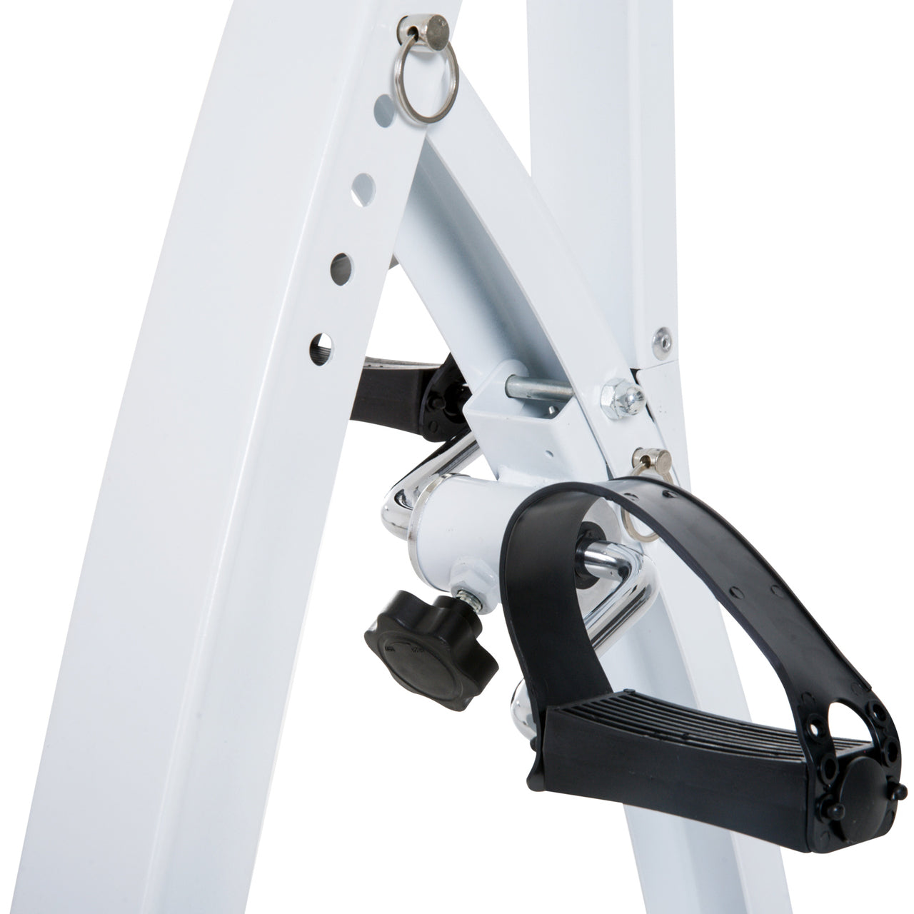 Veilige witte hometrainer voor senioren – Compact ontwerp 41x50x96 cm
