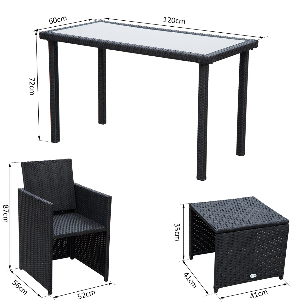 11-delige tuinset van zwart polyrotan met tuinstoelen en tuintafel – Duurzaam en stijlvol voor jouw tuin