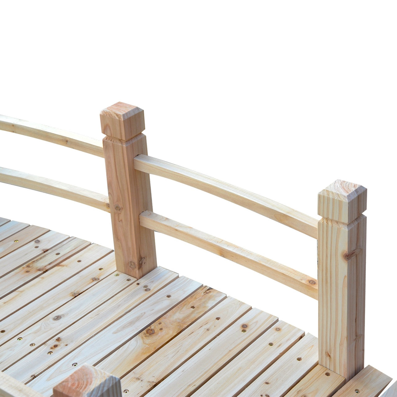 Houten tuinbrug 152×67×48 cm – stevige loopbrug voor vijver en tuin