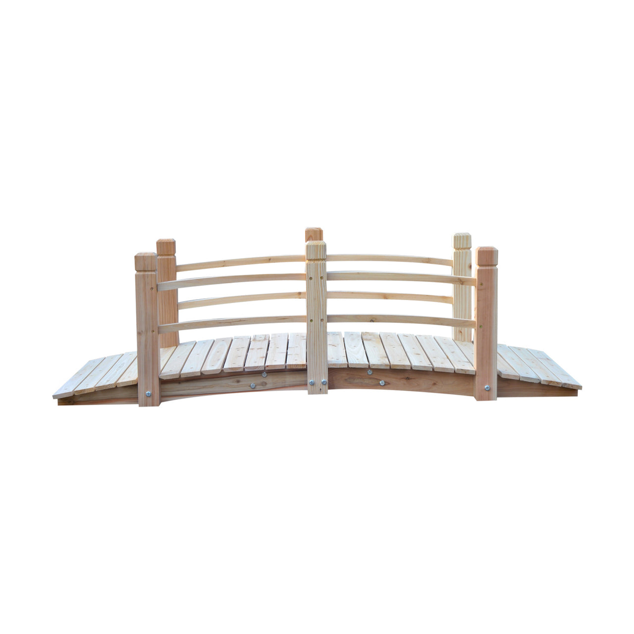 Houten tuinbrug 152×67×48 cm – stevige loopbrug voor vijver en tuin