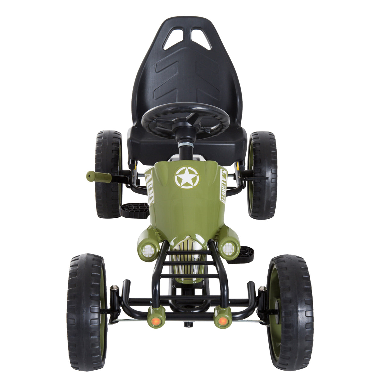 Groene skelter voor kinderen van 3-6 jaar – Stevige trapauto 105x54x61 cm voor buitenplezier