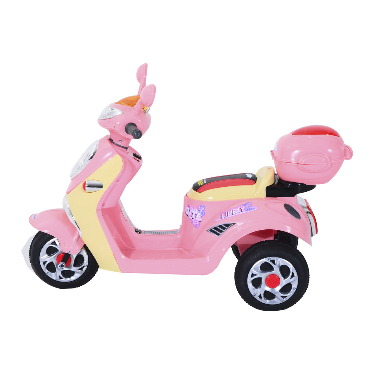 Elektrische kinderscooter 6V in roze/geel – Voor kinderen vanaf 3 jaar