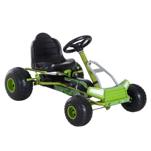 Groene skelter voor kinderen van 3–6 jaar – Stevig model 95x66,5x57 cm met offroad ontwerp en comfortabele zitting