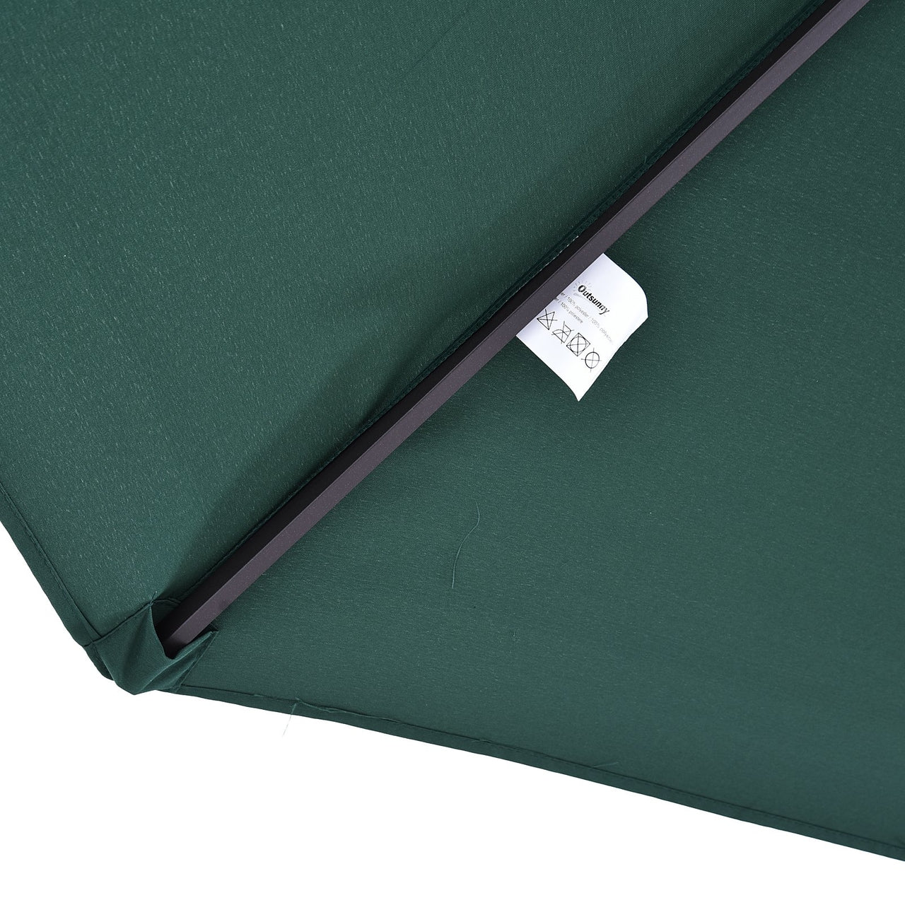 Grote dubbele parasol 460x270 cm donkergroen – Met handslinger voor moeiteloze bediening