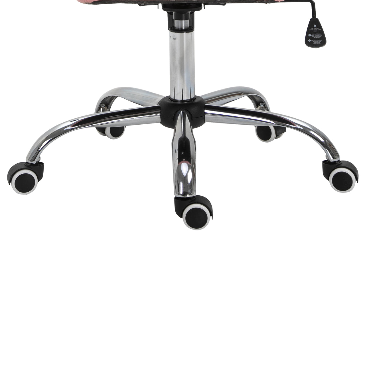 Ergonomische roze bureaustoel – Comfortabele bureaustoel 59,5x60,5x105 cm voor werk en ontspanning