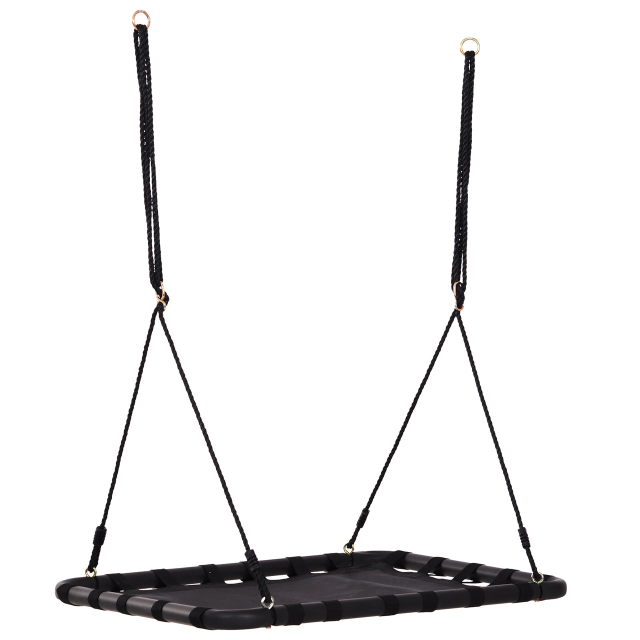 Nestschommel zwart 100x76x4 cm – Comfortabel schommelzitje voor urenlang speelplezier