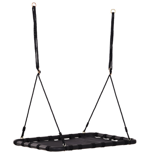Nestschommel zwart 100x76x4 cm – Comfortabel schommelzitje voor urenlang speelplezier