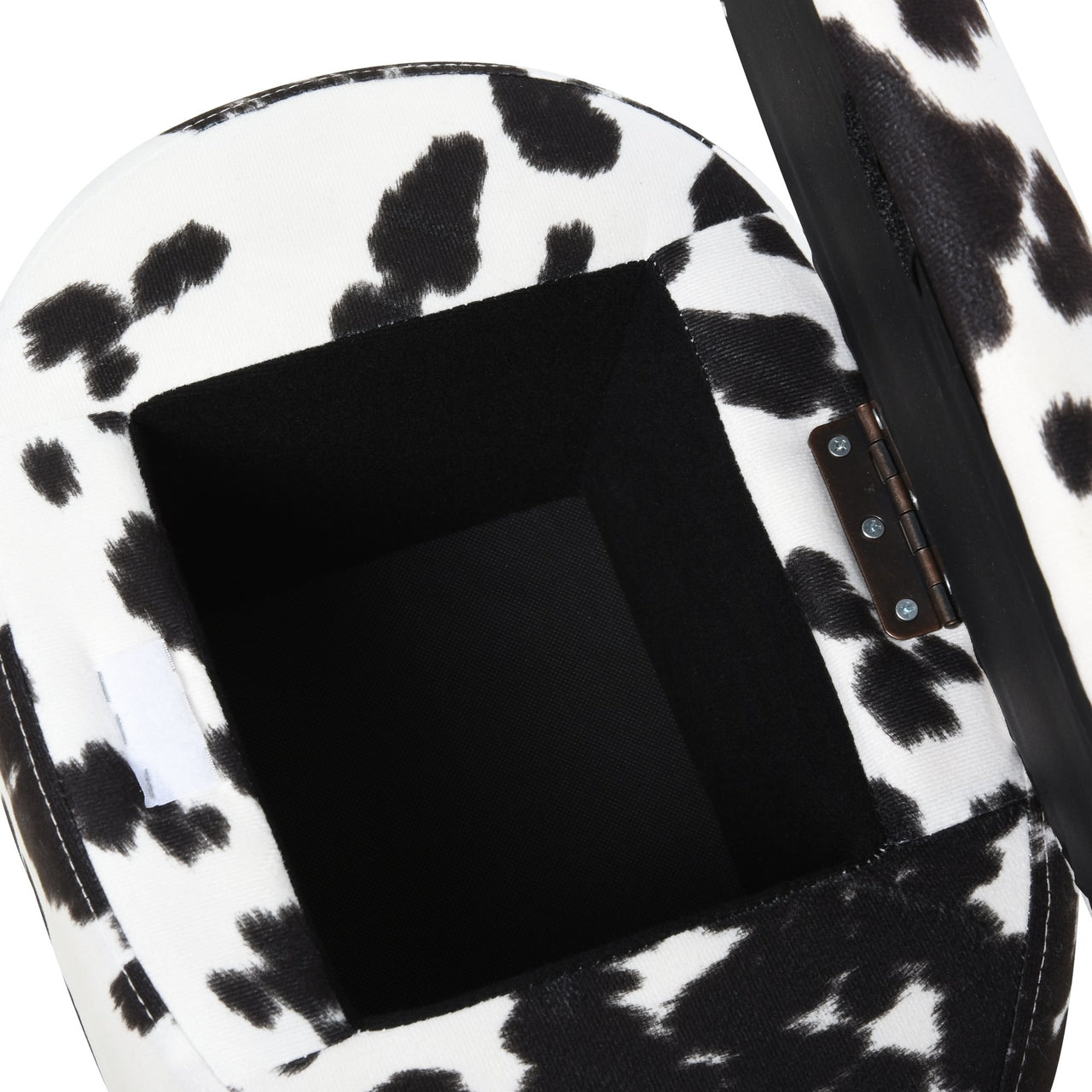 Zwart-witte poef met opbergruimte – 62x35x36 cm kinderstoel met multifunctioneel design