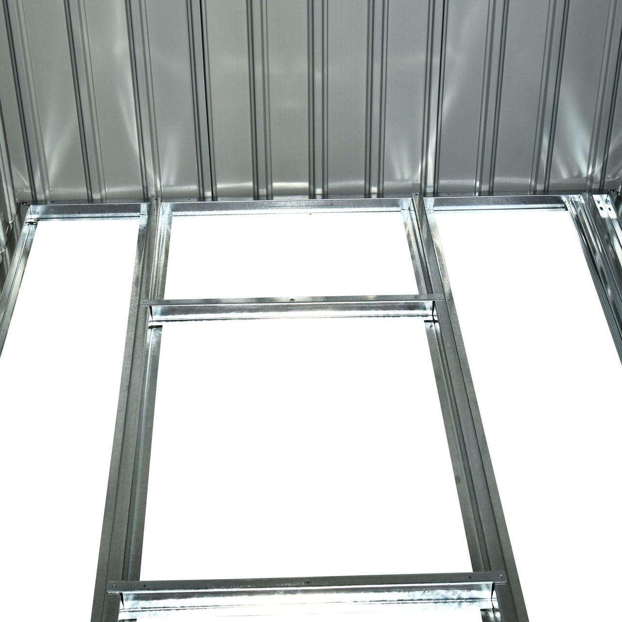 Donkergroen metalen tuinhuis – 277x130x173 cm schuur voor slimme opbergruimte in de tuin