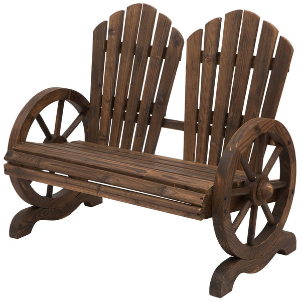 Houten tuinbank in donkerbruin – 108x66x95 cm met tijdloos en stevig ontwerp