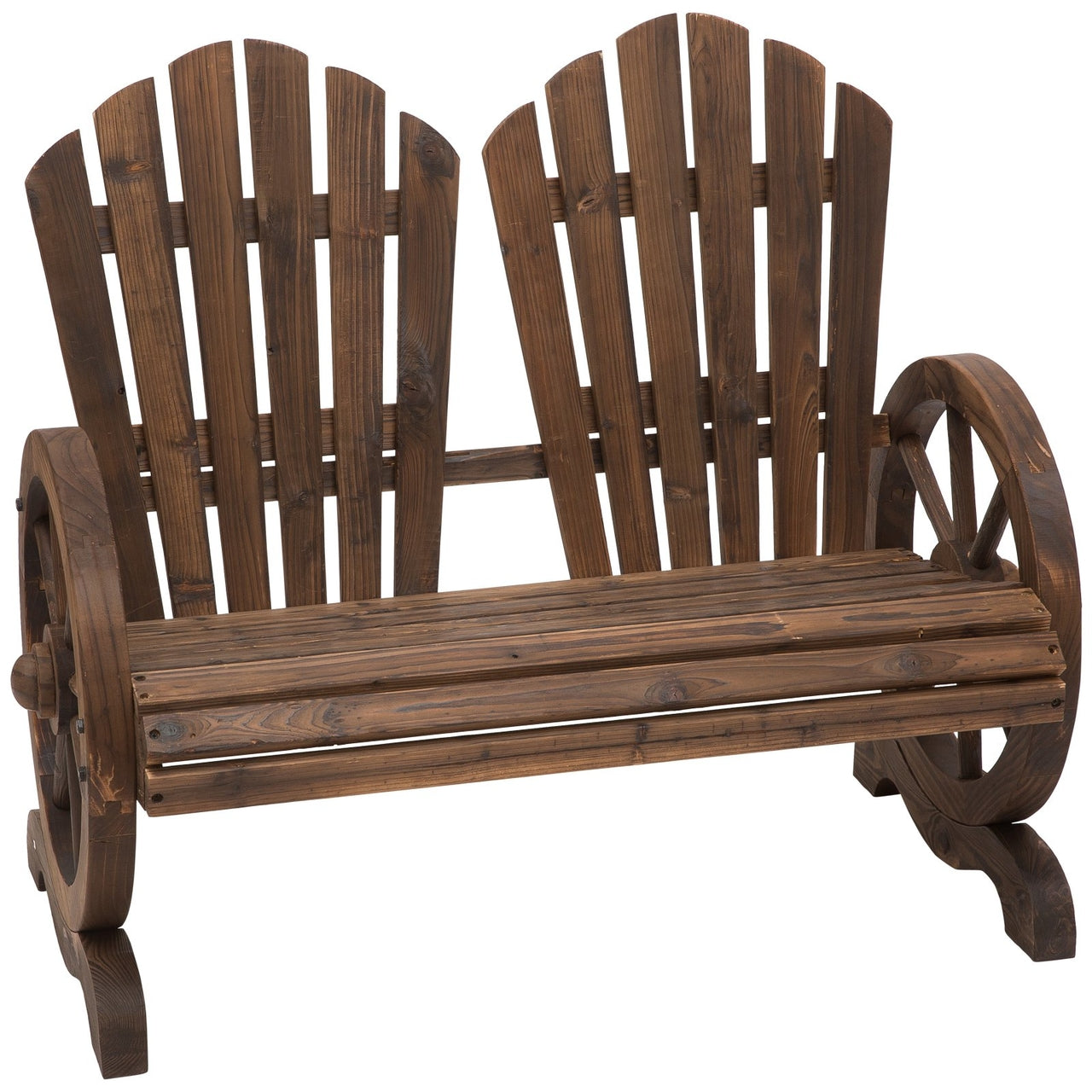 Houten tuinbank in donkerbruin – 108x66x95 cm met tijdloos en stevig ontwerp