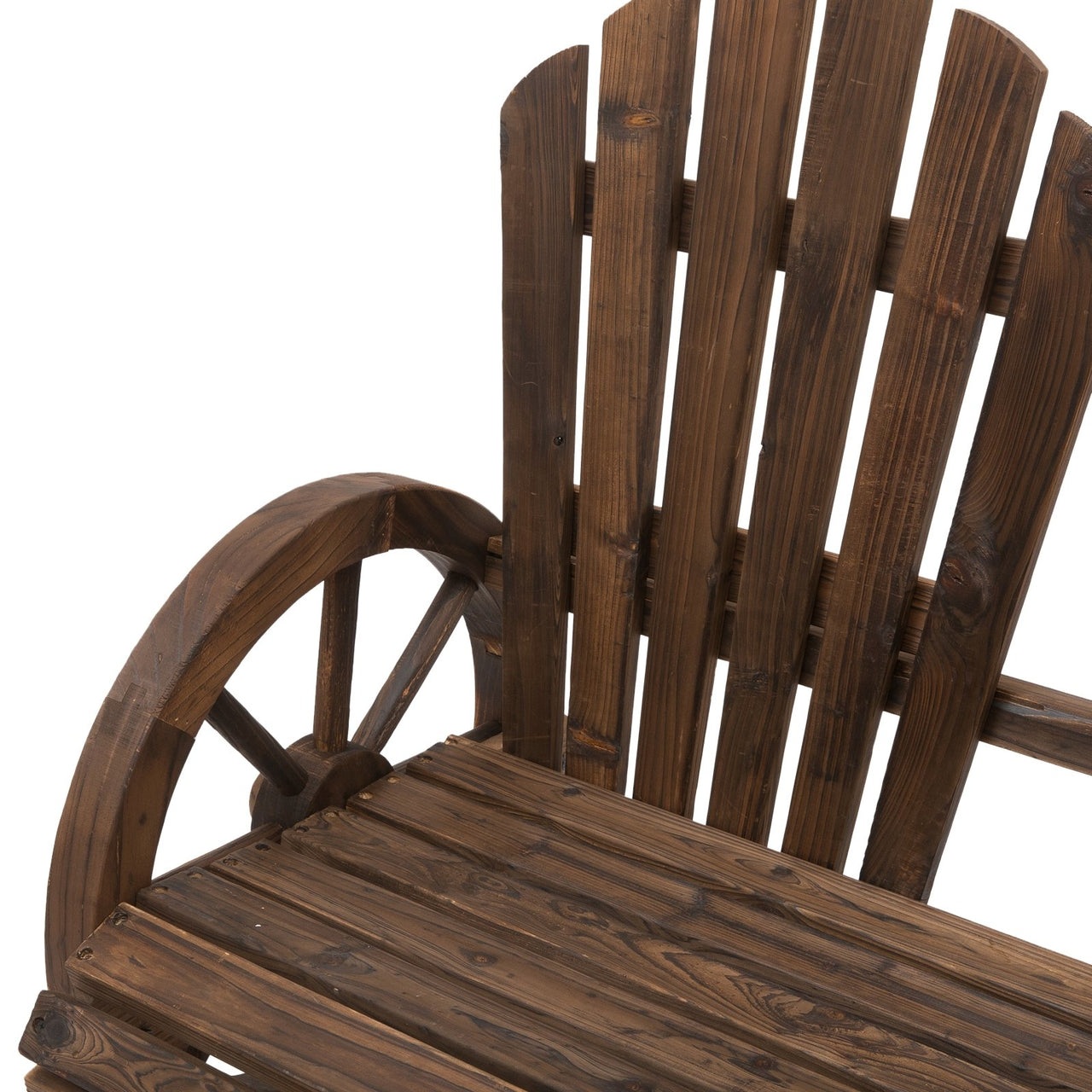 Houten tuinbank in donkerbruin – 108x66x95 cm met tijdloos en stevig ontwerp