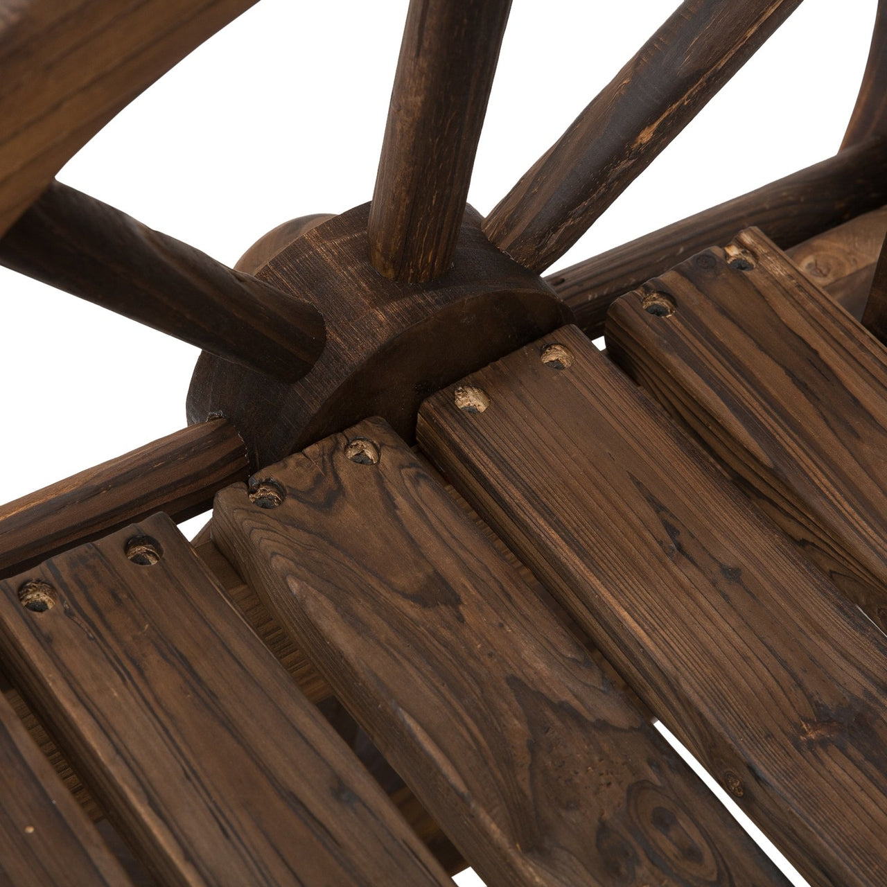 Houten tuinbank in donkerbruin – 108x66x95 cm met tijdloos en stevig ontwerp