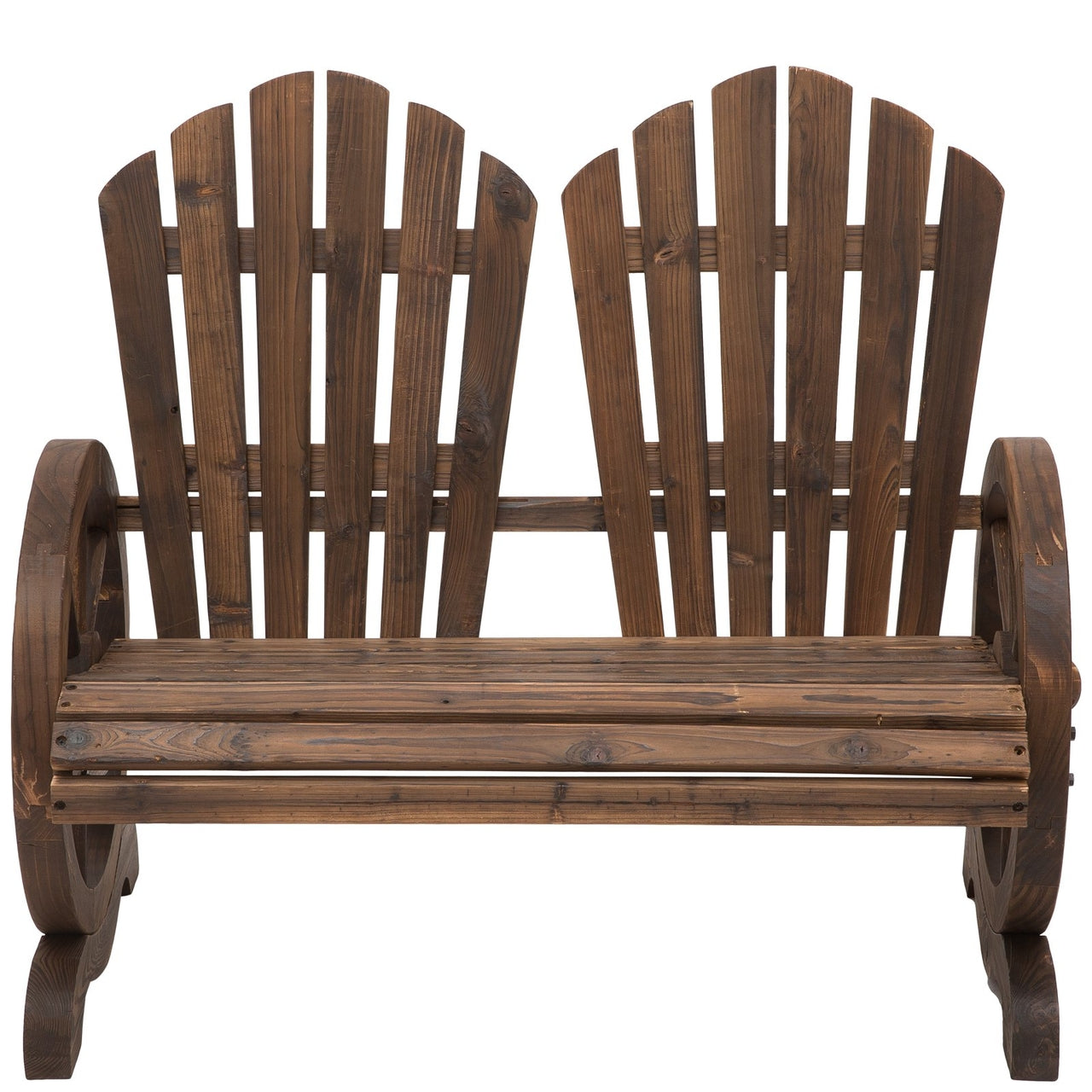 Houten tuinbank in donkerbruin – 108x66x95 cm met tijdloos en stevig ontwerp