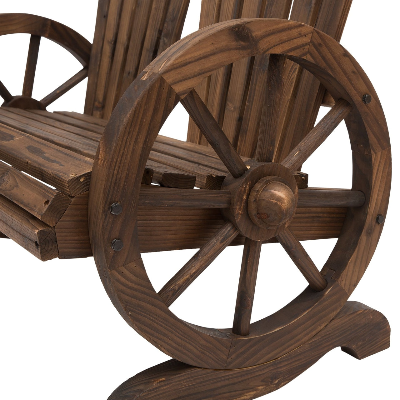 Houten tuinbank in donkerbruin – 108x66x95 cm met tijdloos en stevig ontwerp
