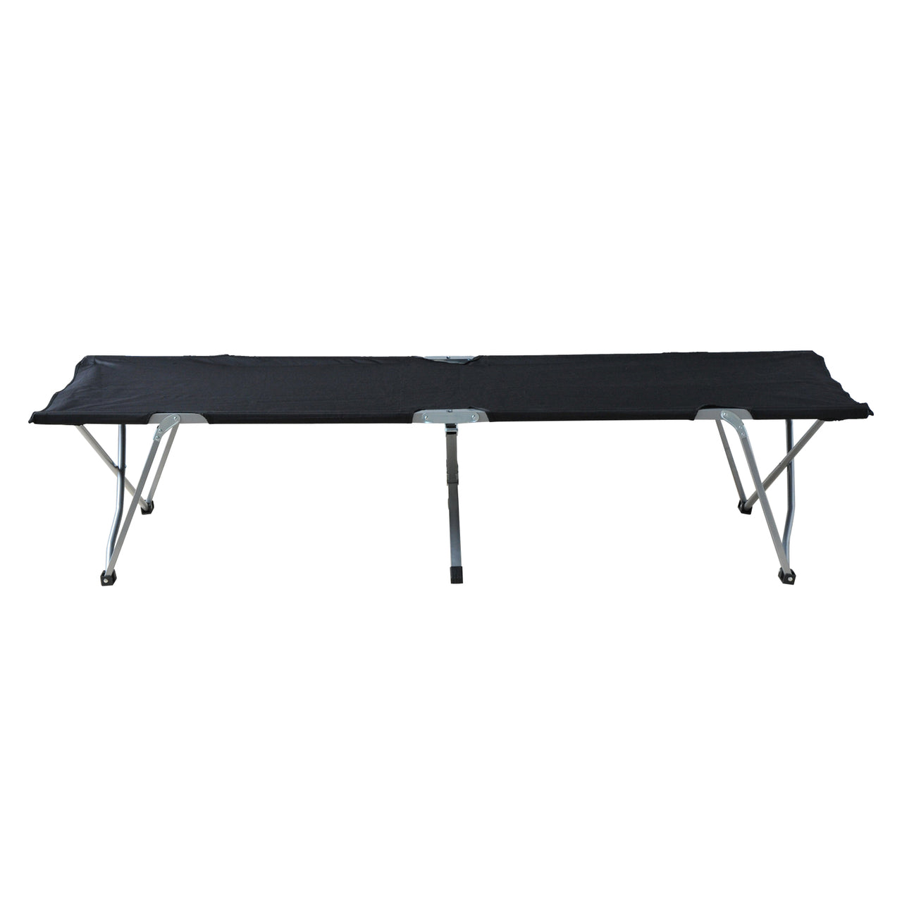 Stretcher veldbed zwart – 193x64x40 cm, ideaal voor kamperen en outdoor avonturen