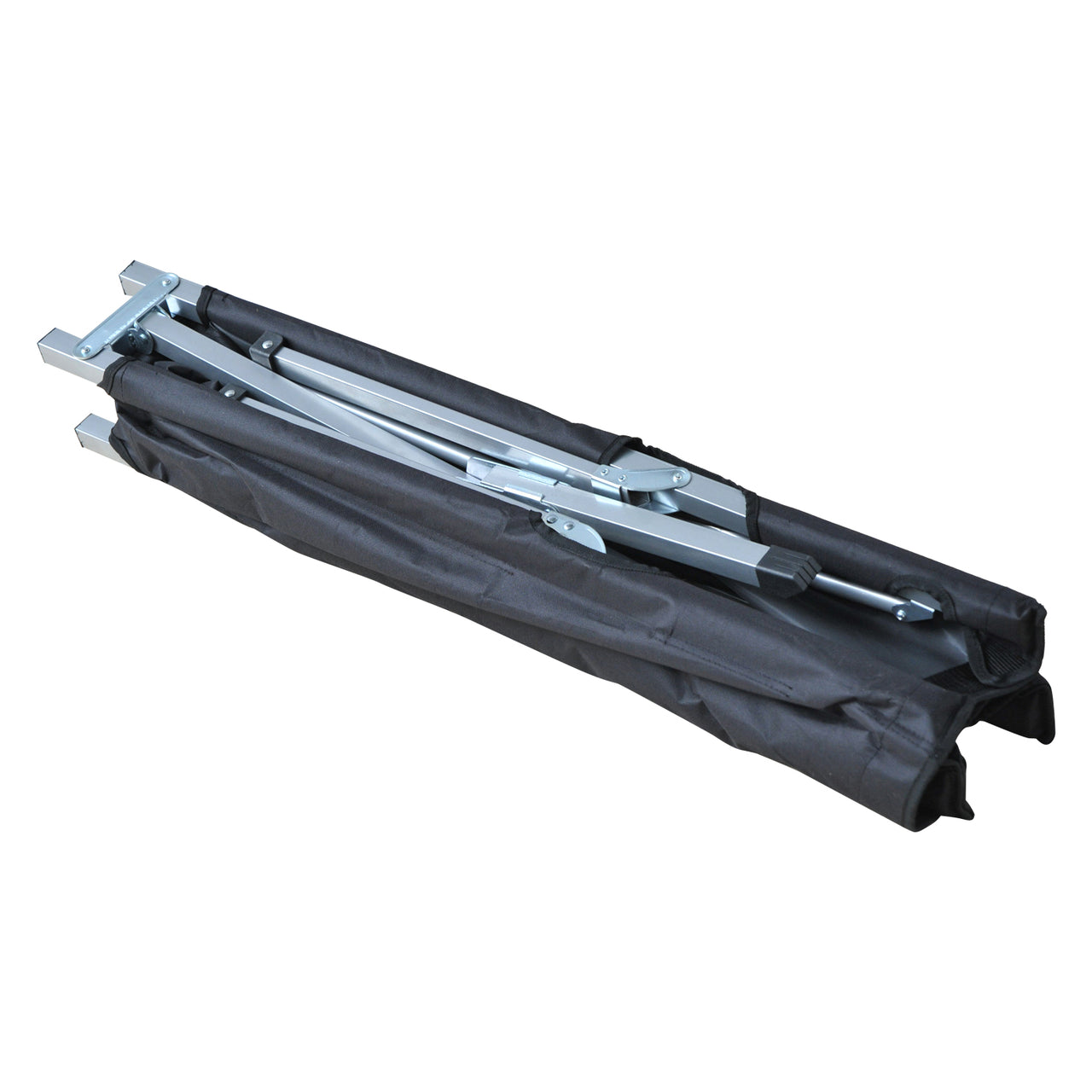 Stretcher veldbed zwart – 193x64x40 cm, ideaal voor kamperen en outdoor avonturen