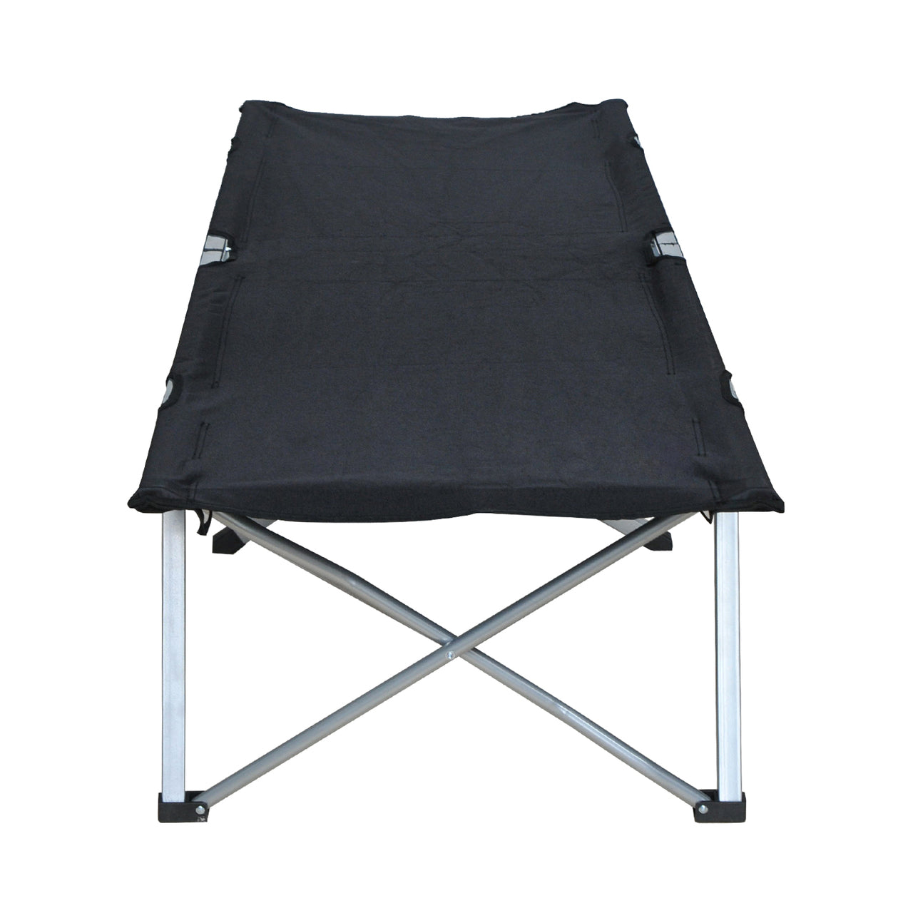 Stretcher veldbed zwart – 193x64x40 cm, ideaal voor kamperen en outdoor avonturen