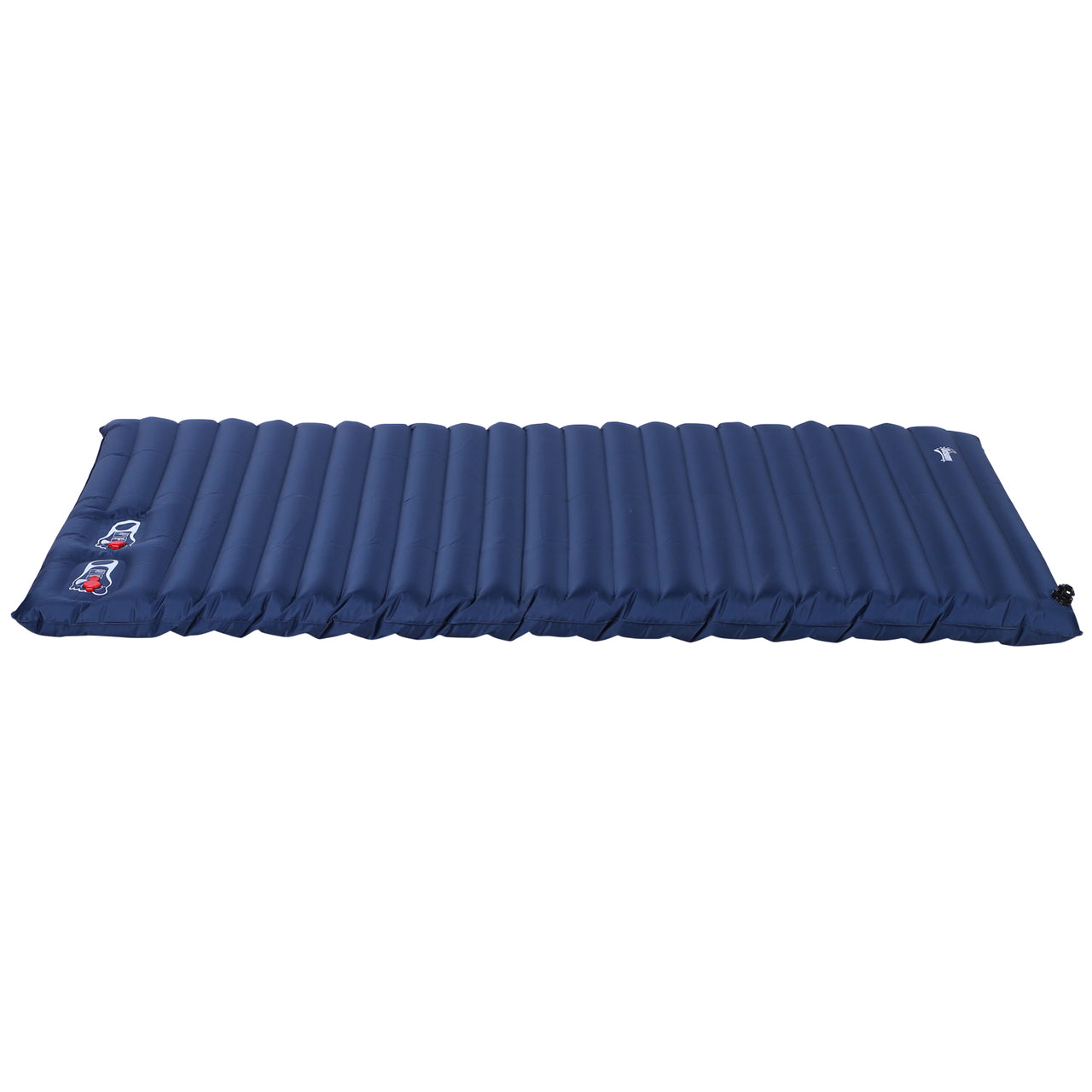 2-persoons zelfopblazend luchtbed blauw – ideaal voor camping, snel en makkelijk op te blazen