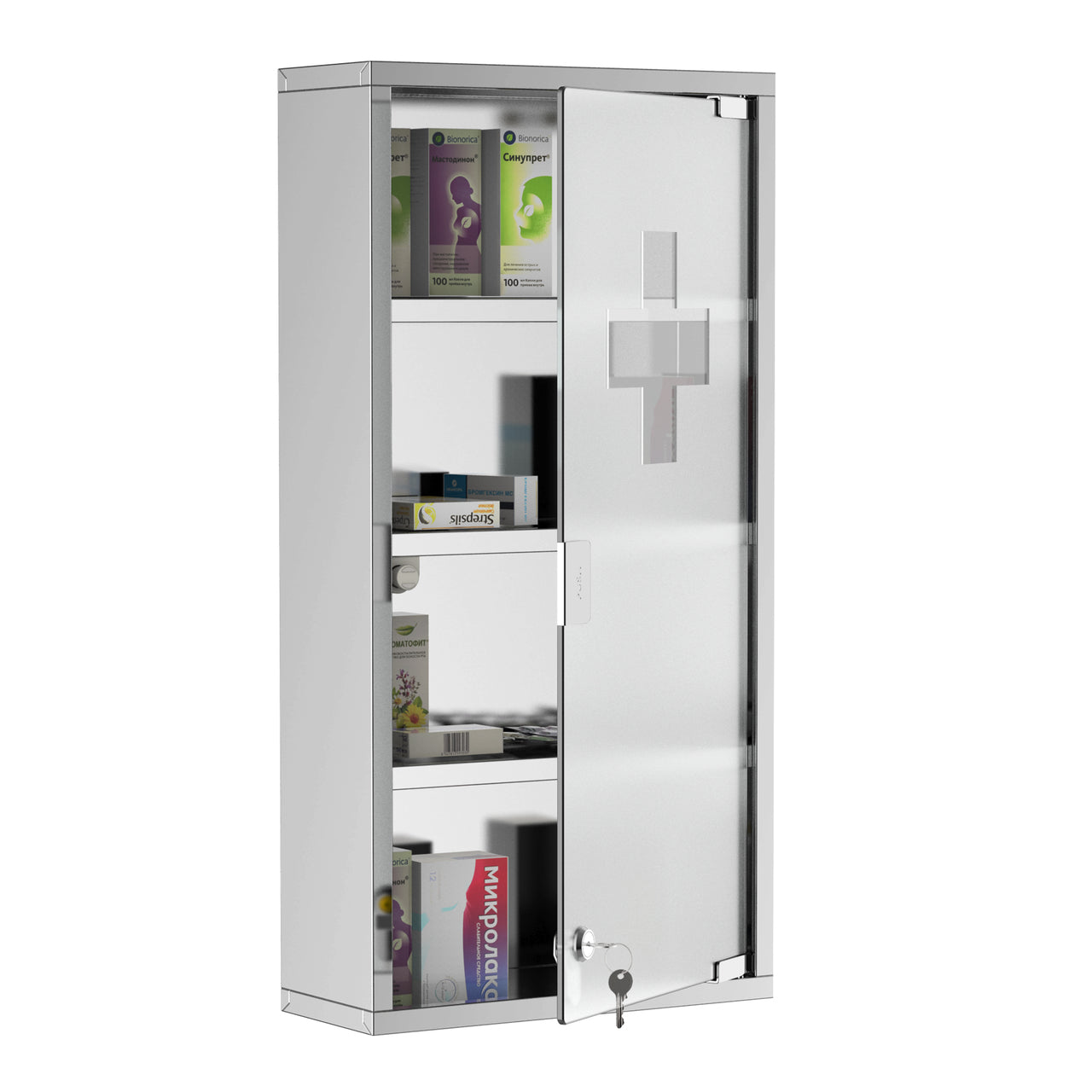 RVS medicijnkast met spiegel – 30x12x60 cm voor veilige en georganiseerde opslag