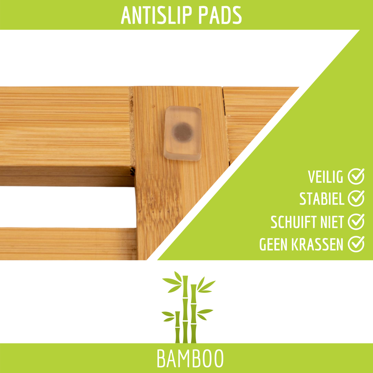 Bamboo douchemat – 62x45 cm, duurzaam en stijlvol voor je badkamer