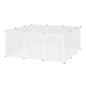 Konijnenren voor huisdieren – 105x105x45 cm, ruime en veilige ren voor konijnen om te spelen en rusten binnen huis