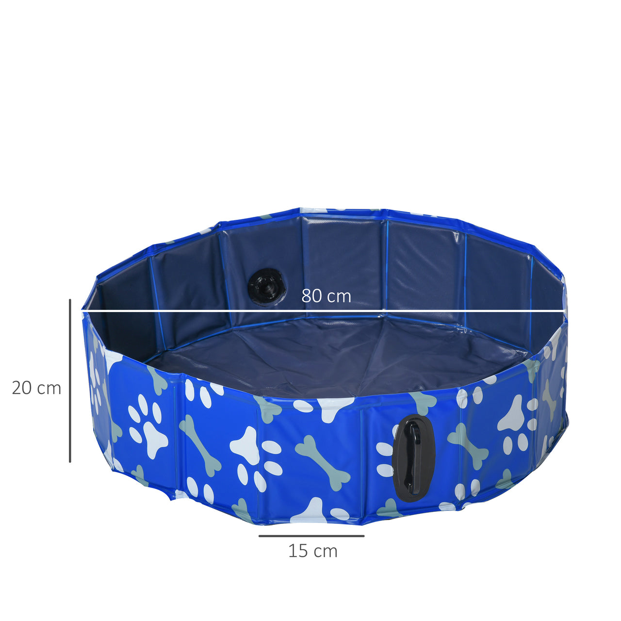 Opvouwbaar hondenzwembad Ø80x20 cm – perfect voor het afkoelen van je hond in de zomer