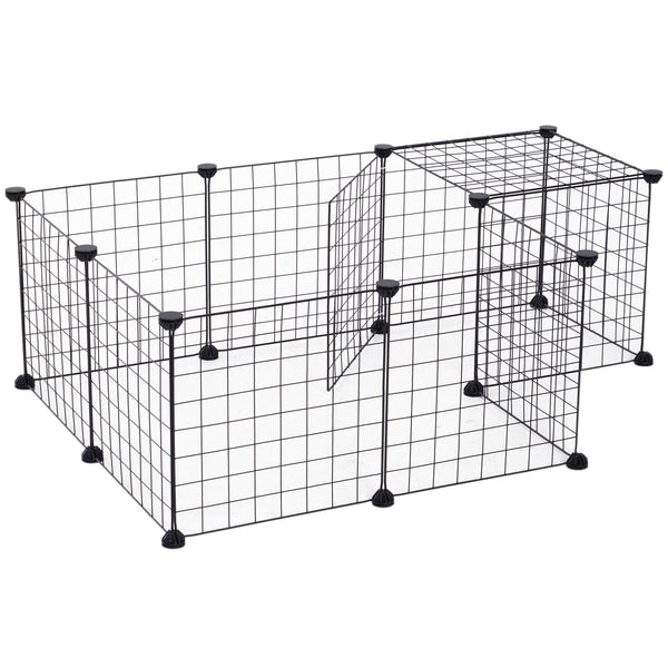 Konijnenren zwart 106x73x36 cm – Ruim en veilig verblijf voor konijnen, cavia’s en hamsters