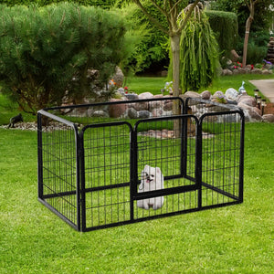 Hondenren puppyren hondenkennel staal 125x80x70 cm – veilig en stevig verblijf voor je hond buitengebruik