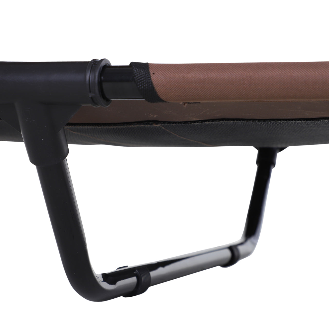 Honden ligbed met zonnedak bruin-zwart XL 92x76x90 cm – Comfort en schaduw voor je hond