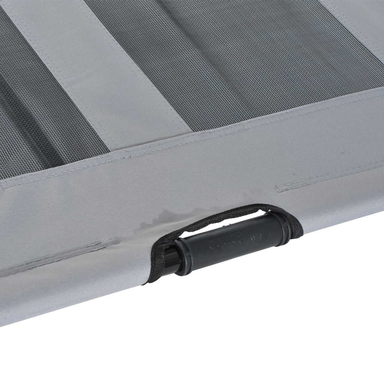 Verhoogd hondenligbed met zonnedak XL grijs – 92×76x90 cm – Comfort en schaduw voor je hond | Zenzee